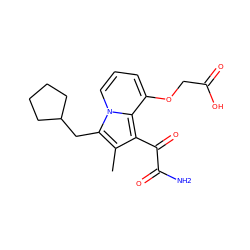 Cc1c(C(=O)C(N)=O)c2c(OCC(=O)O)cccn2c1CC1CCCC1 ZINC000013758498