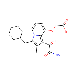 Cc1c(C(=O)C(N)=O)c2c(OCC(=O)O)cccn2c1CC1CCCCC1 ZINC000013758493