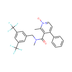 Cc1c(C(=O)N(C)Cc2cc(C(F)(F)F)cc(C(F)(F)F)c2)c(-c2ccccc2)cc[n+]1[O-] ZINC000071319111