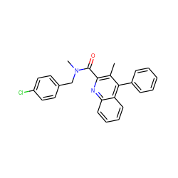 Cc1c(C(=O)N(C)Cc2ccc(Cl)cc2)nc2ccccc2c1-c1ccccc1 ZINC000013765055