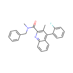 Cc1c(C(=O)N(C)Cc2ccccc2)nc2ccccc2c1-c1ccccc1F ZINC000003817157