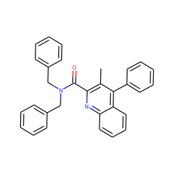 Cc1c(C(=O)N(Cc2ccccc2)Cc2ccccc2)nc2ccccc2c1-c1ccccc1 ZINC000003817158