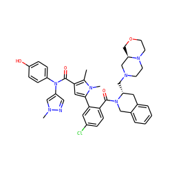 Cc1c(C(=O)N(c2ccc(O)cc2)c2cnn(C)c2)cc(-c2cc(Cl)ccc2C(=O)N2Cc3ccccc3C[C@H]2CN2CCN3CCOC[C@@H]3C2)n1C ZINC000261150435