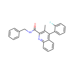 Cc1c(C(=O)NCc2ccccc2)nc2ccccc2c1-c1ccccc1F ZINC000013525335