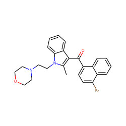 Cc1c(C(=O)c2ccc(Br)c3ccccc23)c2ccccc2n1CCN1CCOCC1 ZINC000013742588