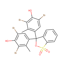 Cc1c(C2(c3cc(Br)c(O)c(Br)c3C)OS(=O)(=O)c3ccccc32)cc(Br)c(O)c1Br ZINC000004261796