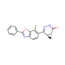 Cc1c(C2=NNC(=O)[C@@H]3C[C@@H]23)ccc2nc(-c3ccccc3)oc12 ZINC000168892558