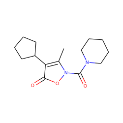 Cc1c(C2CCCC2)c(=O)on1C(=O)N1CCCCC1 ZINC000026934920