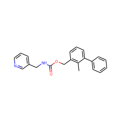 Cc1c(COC(=O)NCc2cccnc2)cccc1-c1ccccc1 ZINC000096170079