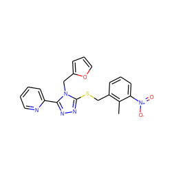 Cc1c(CSc2nnc(-c3ccccn3)n2Cc2ccco2)cccc1[N+](=O)[O-] ZINC000066136507