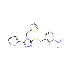 Cc1c(CSc2nnc(-c3ccccn3)n2Cc2cccs2)cccc1[N+](=O)[O-] ZINC000066129456