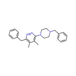 Cc1c(Cc2ccccc2)nnc(N2CCN(Cc3ccccc3)CC2)c1C ZINC000117238044