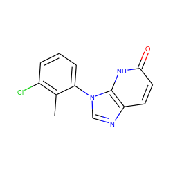 Cc1c(Cl)cccc1-n1cnc2ccc(=O)[nH]c21 ZINC000118269671