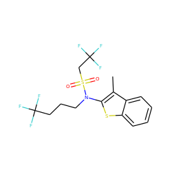 Cc1c(N(CCCC(F)(F)F)S(=O)(=O)CC(F)(F)F)sc2ccccc12 ZINC000115234370