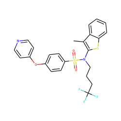 Cc1c(N(CCCC(F)(F)F)S(=O)(=O)c2ccc(Oc3ccncc3)cc2)sc2ccccc12 ZINC000115231199