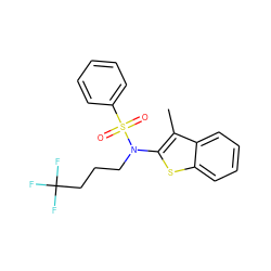 Cc1c(N(CCCC(F)(F)F)S(=O)(=O)c2ccccc2)sc2ccccc12 ZINC000115233712