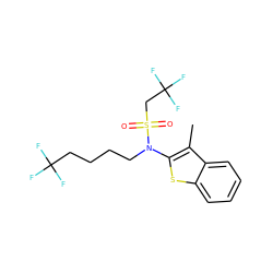 Cc1c(N(CCCCC(F)(F)F)S(=O)(=O)CC(F)(F)F)sc2ccccc12 ZINC000115234432