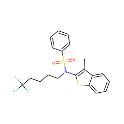 Cc1c(N(CCCCC(F)(F)F)S(=O)(=O)c2ccccc2)sc2ccccc12 ZINC000115231508