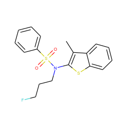 Cc1c(N(CCCF)S(=O)(=O)c2ccccc2)sc2ccccc12 ZINC000115232483