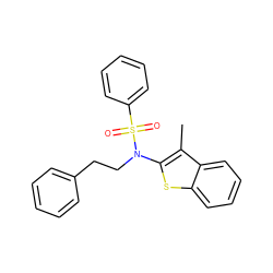 Cc1c(N(CCc2ccccc2)S(=O)(=O)c2ccccc2)sc2ccccc12 ZINC000115232561