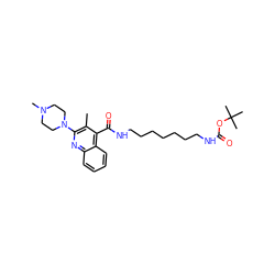 Cc1c(N2CCN(C)CC2)nc2ccccc2c1C(=O)NCCCCCCCNC(=O)OC(C)(C)C ZINC000084604898