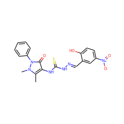 Cc1c(NC(=S)N/N=C/c2cc([N+](=O)[O-])ccc2O)c(=O)n(-c2ccccc2)n1C ZINC000001908140