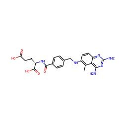 Cc1c(NCc2ccc(C(=O)N[C@@H](CCC(=O)O)C(=O)O)cc2)ccc2nc(N)nc(N)c12 ZINC000001565329