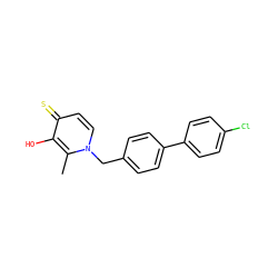 Cc1c(O)c(=S)ccn1Cc1ccc(-c2ccc(Cl)cc2)cc1 ZINC000095560467