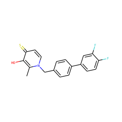 Cc1c(O)c(=S)ccn1Cc1ccc(-c2ccc(F)c(F)c2)cc1 ZINC000095561118