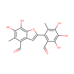 Cc1c(O)c(O)c(O)c(C=O)c1-c1cc2c(C=O)c(C)c(O)c(O)c2o1 ZINC000103236203