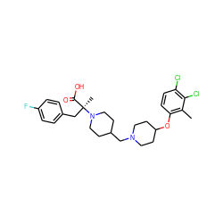 Cc1c(OC2CCN(CC3CCN([C@@](C)(Cc4ccc(F)cc4)C(=O)O)CC3)CC2)ccc(Cl)c1Cl ZINC000043151886