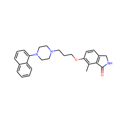 Cc1c(OCCCN2CCN(c3cccc4ccccc34)CC2)ccc2c1C(=O)NC2 ZINC000064548451