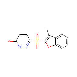 Cc1c(S(=O)(=O)c2ccc(=O)[nH]n2)oc2ccccc12 ZINC000011536198