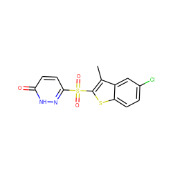 Cc1c(S(=O)(=O)c2ccc(=O)[nH]n2)sc2ccc(Cl)cc12 ZINC000011536184