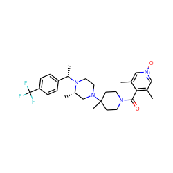 Cc1c[n+]([O-])cc(C)c1C(=O)N1CCC(C)(N2CCN([C@@H](C)c3ccc(C(F)(F)F)cc3)[C@@H](C)C2)CC1 ZINC000022927060