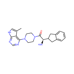 Cc1c[nH]c2ncnc(N3CCN(C(=O)[C@H](N)C4Cc5ccccc5C4)CC3)c12 ZINC000064539254