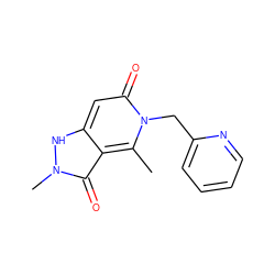 Cc1c2c(=O)n(C)[nH]c2cc(=O)n1Cc1ccccn1 ZINC000064437033