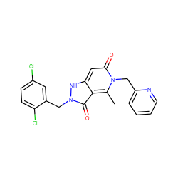 Cc1c2c(=O)n(Cc3cc(Cl)ccc3Cl)[nH]c2cc(=O)n1Cc1ccccn1 ZINC000064446630