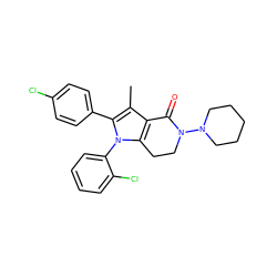 Cc1c2c(n(-c3ccccc3Cl)c1-c1ccc(Cl)cc1)CCN(N1CCCCC1)C2=O ZINC000028706558