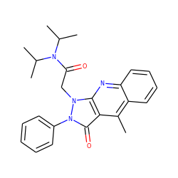 Cc1c2ccccc2nc2c1c(=O)n(-c1ccccc1)n2CC(=O)N(C(C)C)C(C)C ZINC000073165197