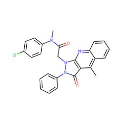 Cc1c2ccccc2nc2c1c(=O)n(-c1ccccc1)n2CC(=O)N(C)c1ccc(Cl)cc1 ZINC000072317928