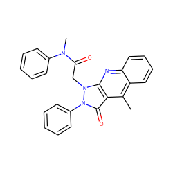 Cc1c2ccccc2nc2c1c(=O)n(-c1ccccc1)n2CC(=O)N(C)c1ccccc1 ZINC000073196866