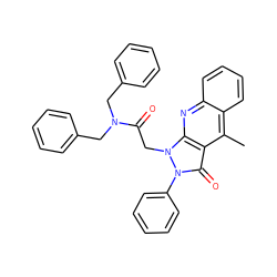 Cc1c2ccccc2nc2c1c(=O)n(-c1ccccc1)n2CC(=O)N(Cc1ccccc1)Cc1ccccc1 ZINC000073157473