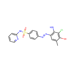 Cc1cc(/N=N/c2ccc(S(=O)(=O)Nc3ccccn3)cc2)c(N)c(Cl)c1O ZINC000103279573
