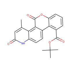 Cc1cc(=O)[nH]c2ccc3c4c(C(=O)OC(C)(C)C)cccc4oc(=O)c3c12 ZINC000029043566