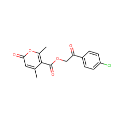 Cc1cc(=O)oc(C)c1C(=O)OCC(=O)c1ccc(Cl)cc1 ZINC000000175476