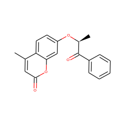 Cc1cc(=O)oc2cc(O[C@@H](C)C(=O)c3ccccc3)ccc12 ZINC000000082507