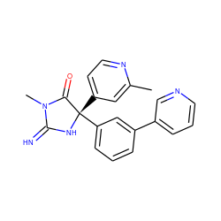 Cc1cc([C@@]2(c3cccc(-c4cccnc4)c3)NC(=N)N(C)C2=O)ccn1 ZINC000034804727