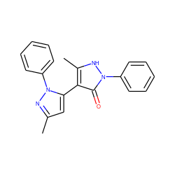 Cc1cc(-c2c(C)[nH]n(-c3ccccc3)c2=O)n(-c2ccccc2)n1 ZINC000169330722