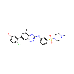 Cc1cc(-c2cc(O)ccc2Cl)cc2nnc(Nc3cccc(S(=O)(=O)N4CCN(C)CC4)c3)nc12 ZINC000035975318